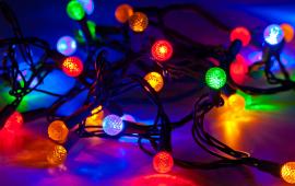 Colored Christmas Light String